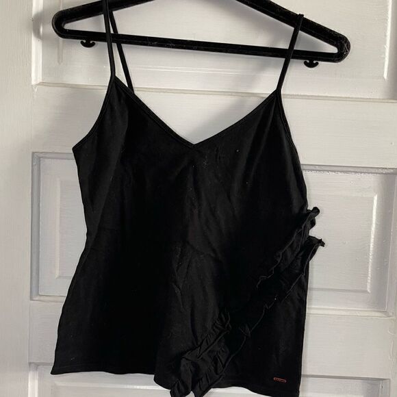 n:Philanthropy Ruffle Cami in Black Cat - Picture 1 of 7